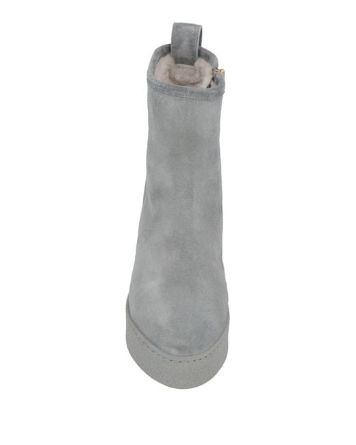 Agnona Gray Ankle Boots
