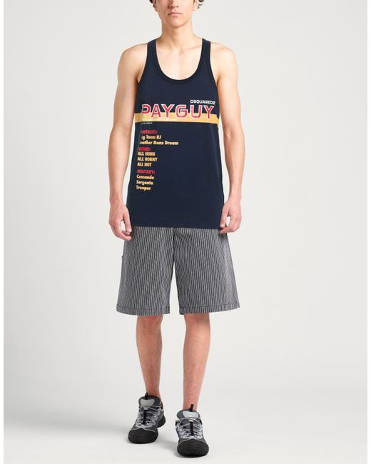 DSquared² Blue Tank Top for men