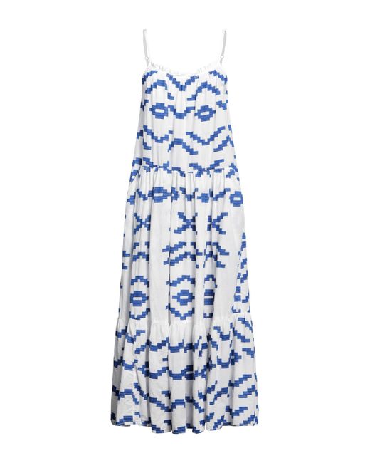 Greek Archaic Kori Blue Maxi-Kleid