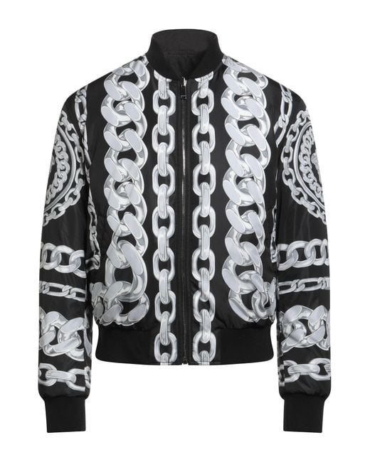 Versace Black Jacket Polyamide, Cotton, Elastane for men