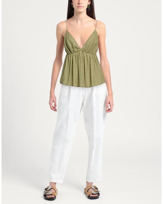 Faithfull The Brand Green Military Top Rayon