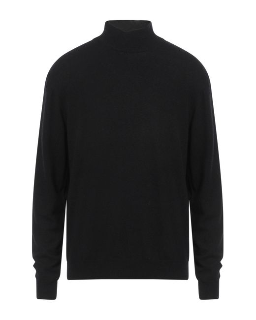 Cruna Black Turtleneck Merino Wool, Viscose, Polyester, Cashmere for men