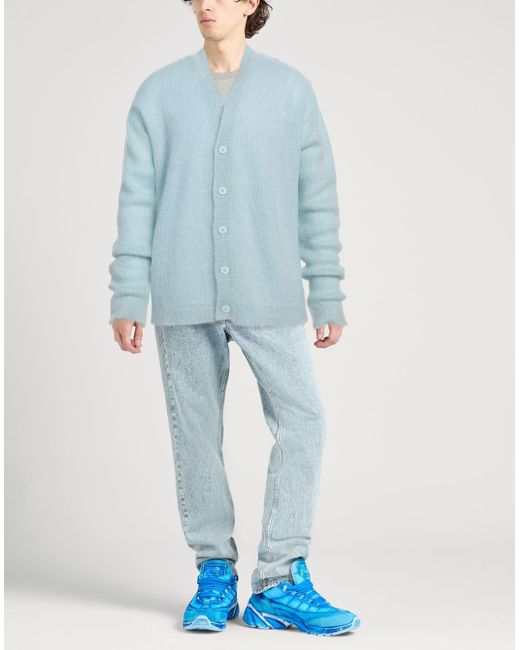 Gcds Blue Sky Cardigan Mohair Wool, Polyamide, Wool for men