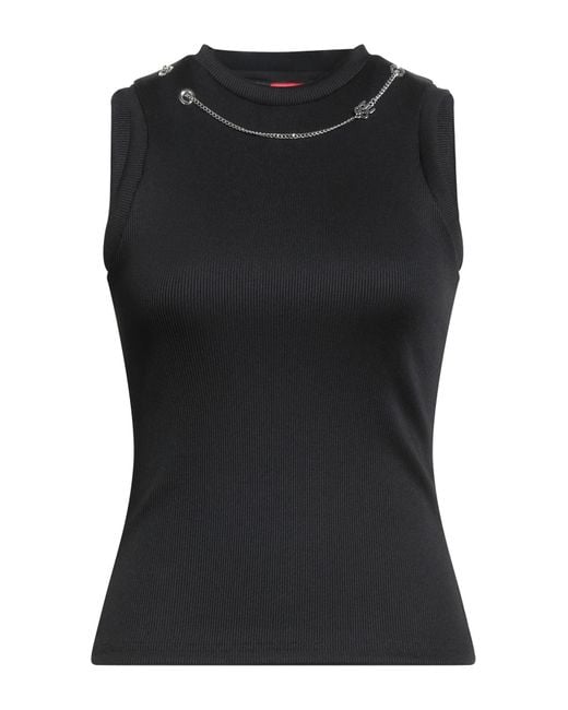 HUGO Black Tank Tops