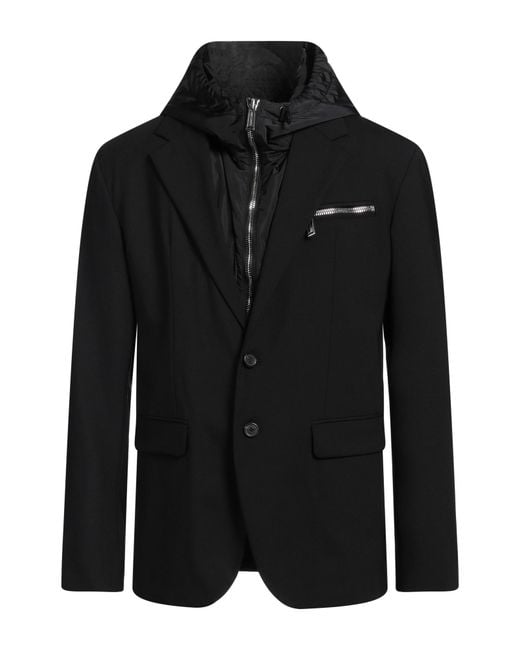 DSquared² Black Blazer Virgin Wool, Elastane, Polyamide for men