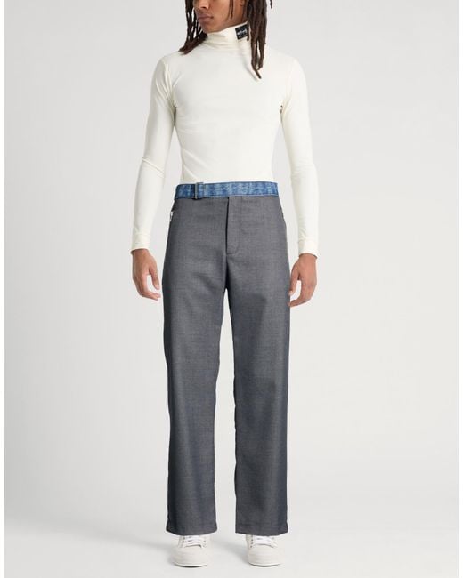 DIESEL Gray Pants Polyester, Virgin Wool, Cotton for men