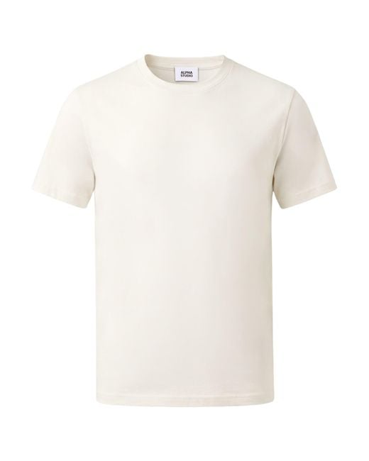 Camiseta Alpha Studio de hombre de color White