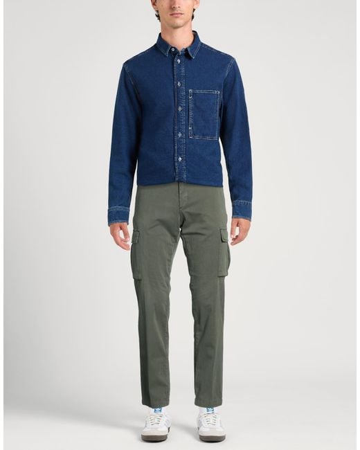 Manuel Ritz Gray Pants Cotton, Elastane for men