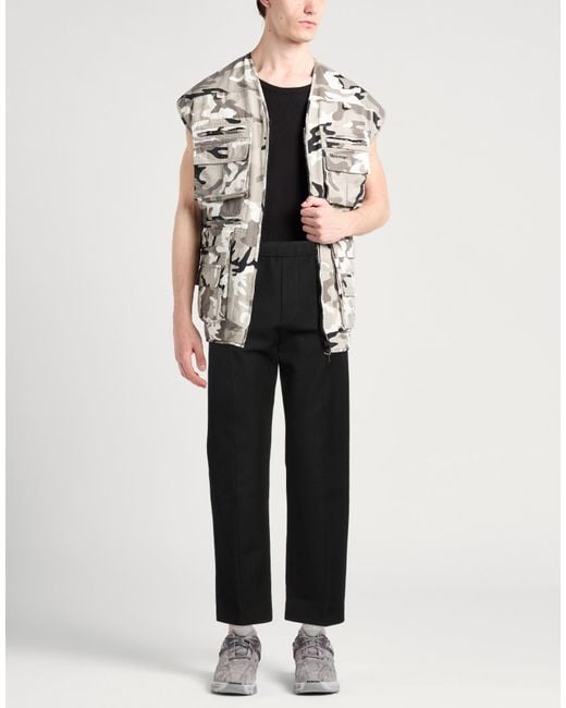 Lanvin Black Pants Cotton, Linen for men