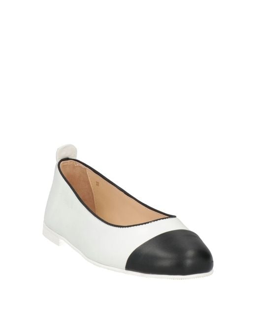Casadei White Ballet Flats