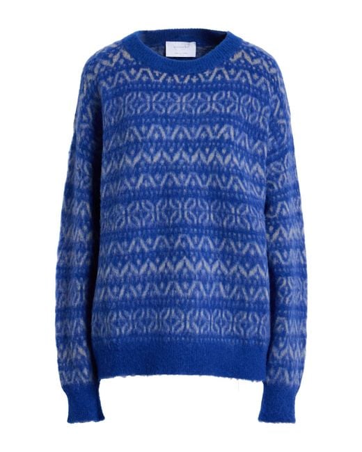 Daniele Fiesoli Blue Sweater Wool, Polyamide, Elastane