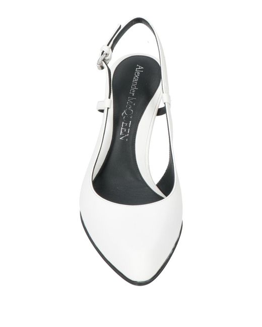 McQueen White Pumps Leather
