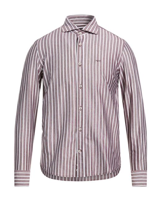 Paul & Shark Purple Shirt Cotton for men
