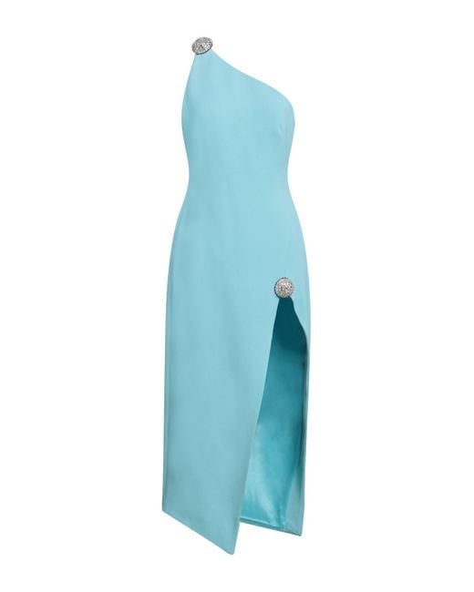 David Koma Blue Midi Dress Acetate, Viscose, Elastane, Pvc