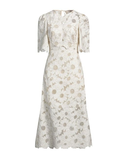 Sandro White Midi Dress