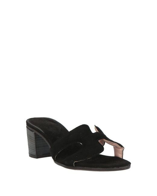 Divine Follie Black Sandals Leather