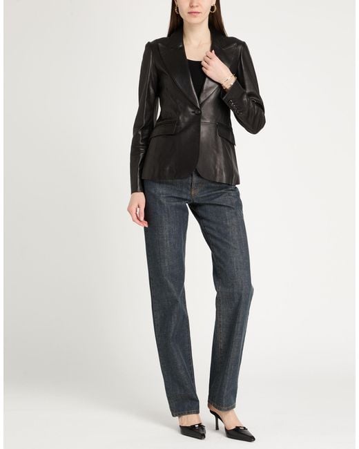 Amiri Black Blazer Leather