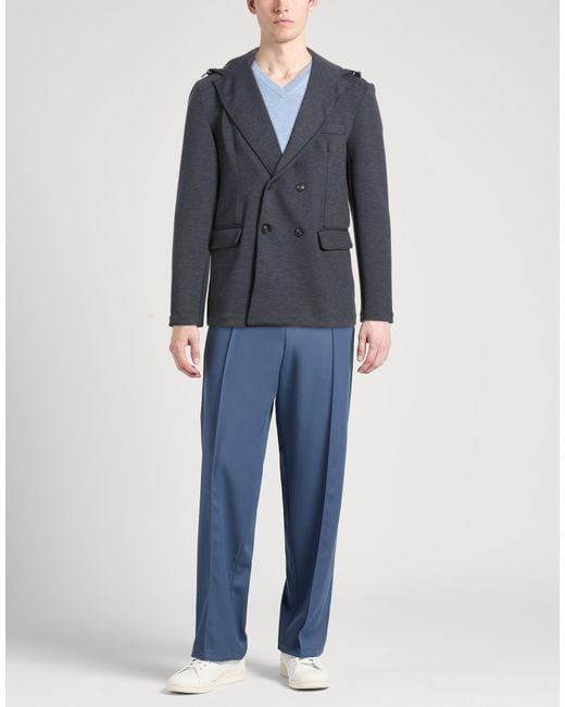 Emporio Armani Black Jacket Polyester, Viscose, Elastane for men