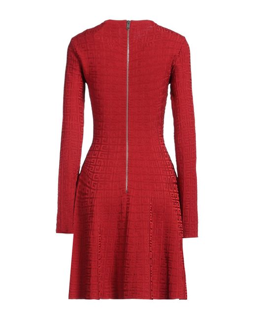 Givenchy Red Mini Dress Viscose, Polyamide, Elastane