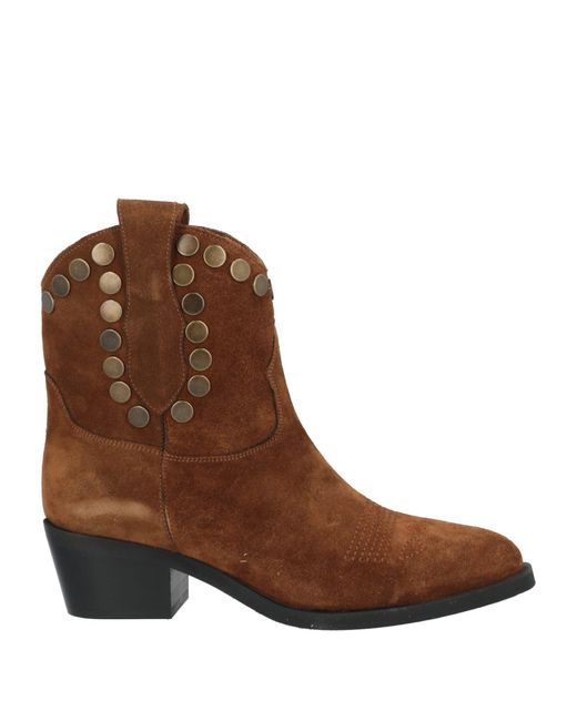 Bervicato Women's Brown Ankle Boots