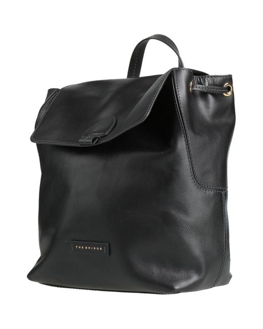 The Bridge Women's Black Backpack Cow Leather