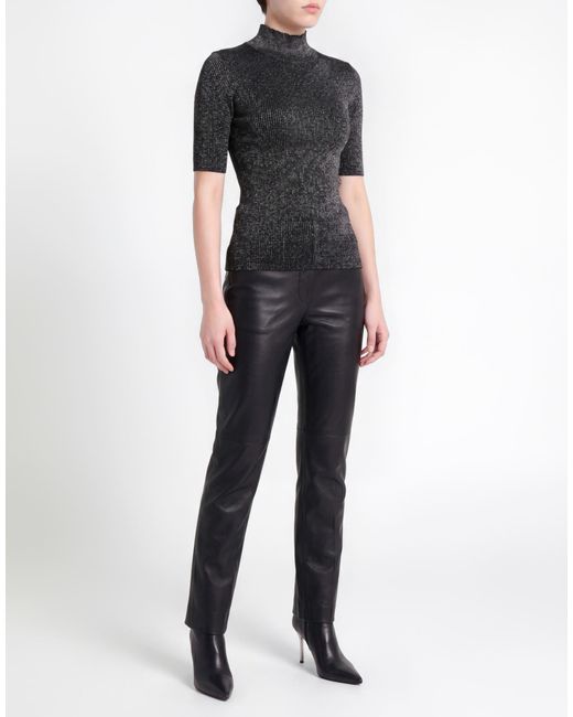 Missoni Black Turtleneck Viscose, Metallic Fiber