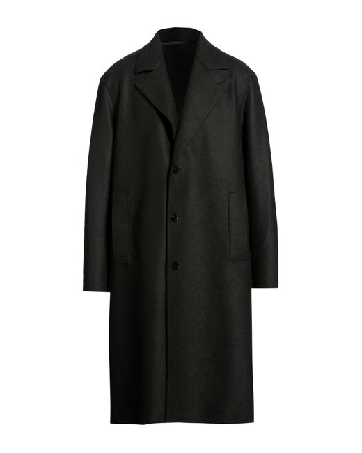Harris Wharf London Black Coat Virgin Wool for men