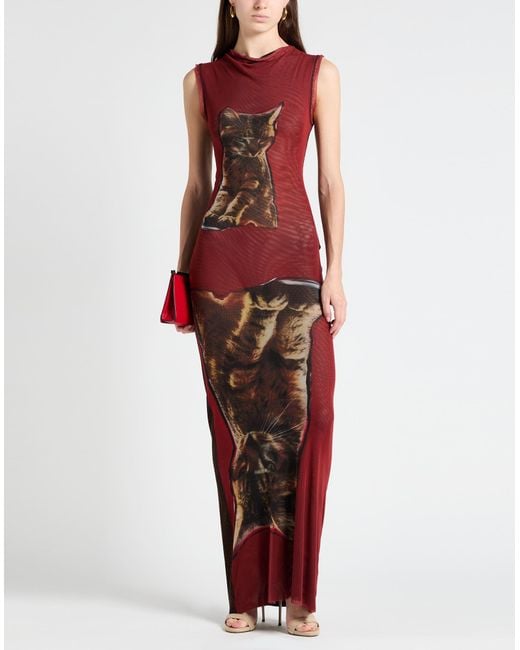 OTTOLINGER Red Tobias Spichtig Rust Maxi Dress Recycled Polyester, Viscose, Elastane, Polyester, Polyamide