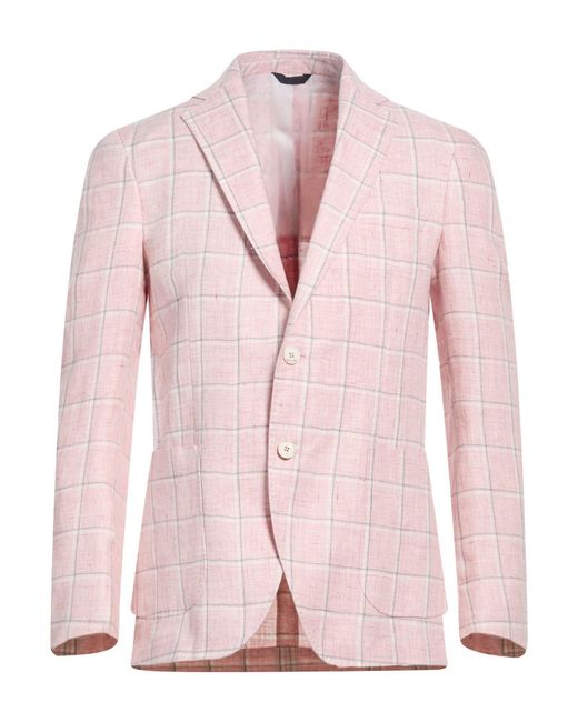 Tombolini Pink Blazer Wool, Linen for men