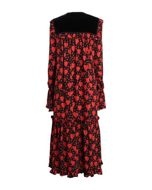 Saint Laurent Red Midi Dress