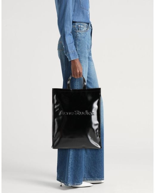 Acne Black Handbag Polyurethane, Polyester