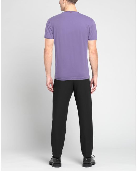Grey Daniele Alessandrini Purple T-shirt for men