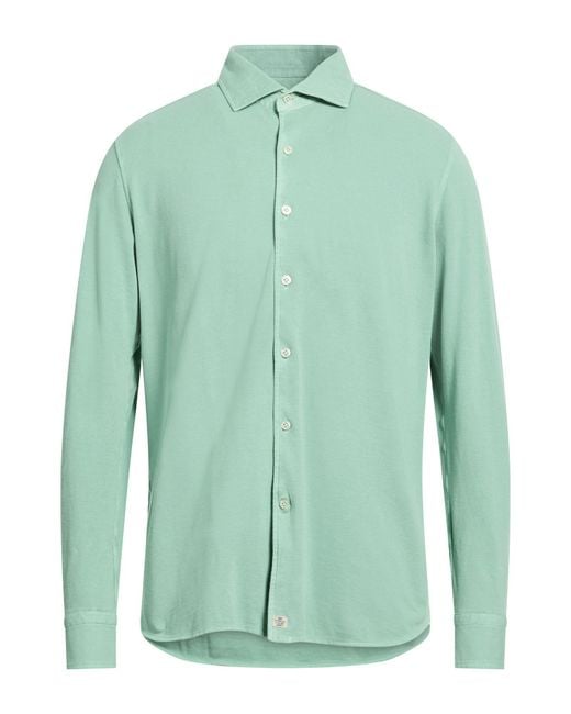 Sonrisa Green Silvery Shirt Cotton for men