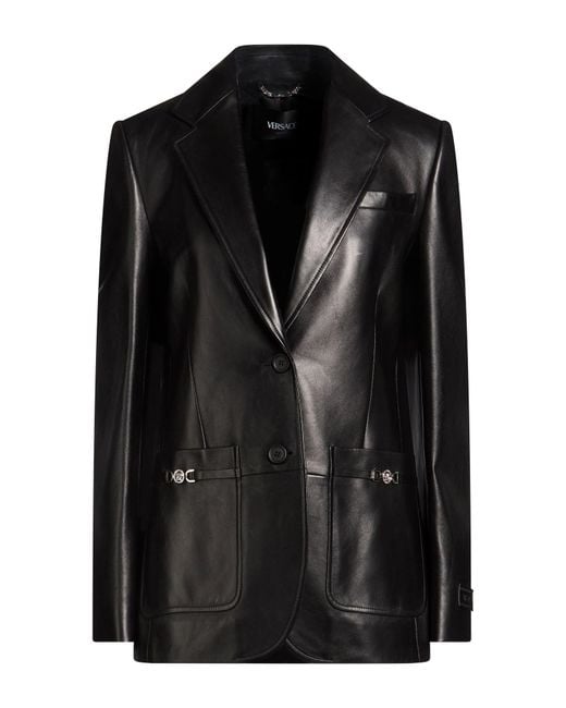 Versace Black Blazer Lambskin