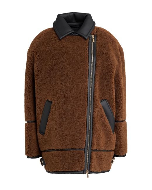 Pinko Brown Shearling & Teddy