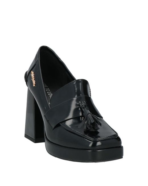 Gai Mattiolo Black Love To Love Loafers Textile Fibers