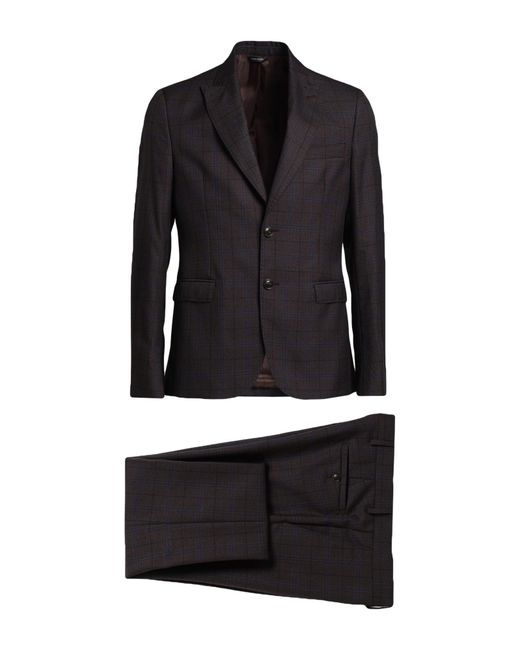 Alessandro Dell'acqua Black Suit for men