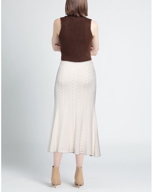 Carolina Herrera White Midi Skirt