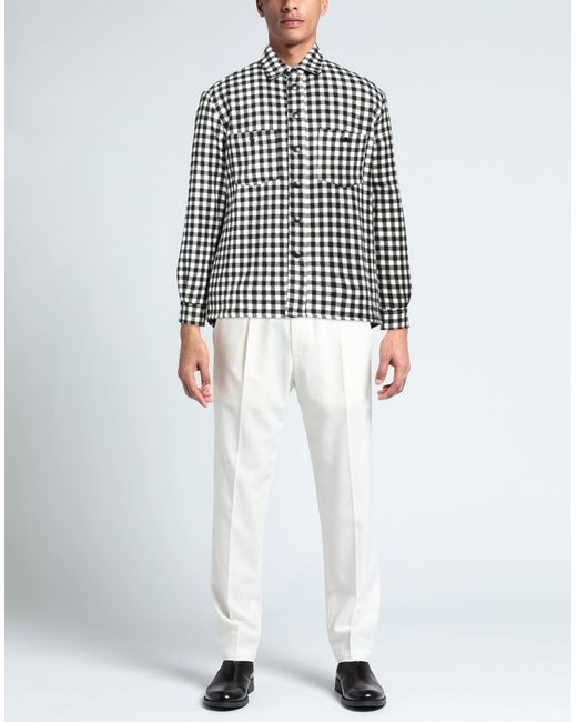 Destin Black Shirt Wool, Cashmere, Polyester for men