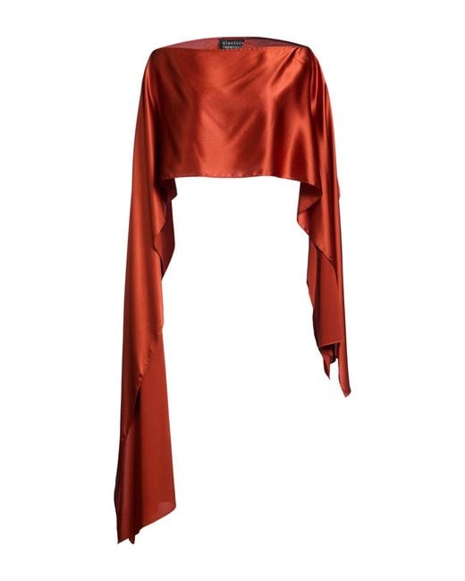 Gianluca Capannolo Red Cape Silk, Elastane