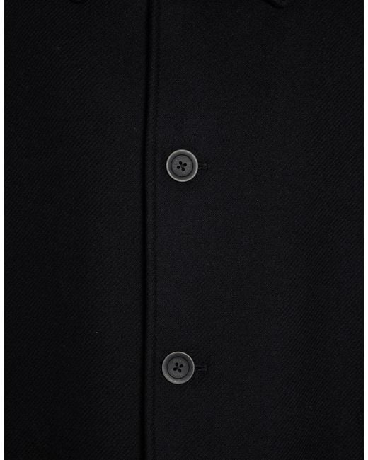 Herno Black Coat Virgin Wool, Polyamide for men