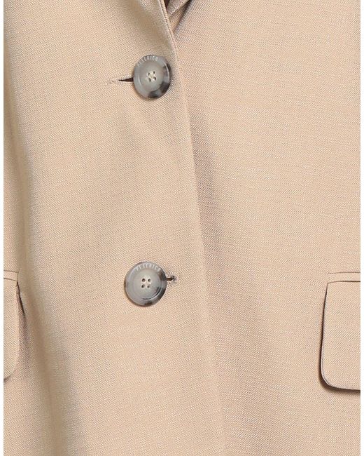 Peserico Natural Sand Blazer Viscose, Polyester, Elastane
