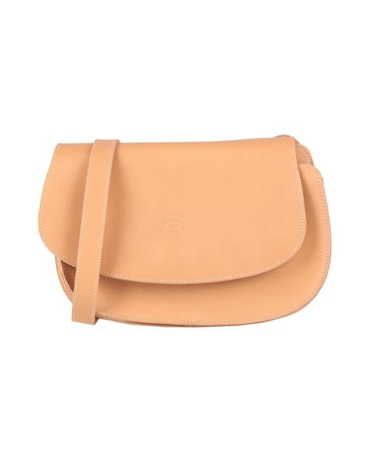 Il Bisonte White Camel Cross-Body Bag Leather