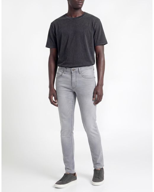 Blend Gray Jeans Cotton, Elastane for men