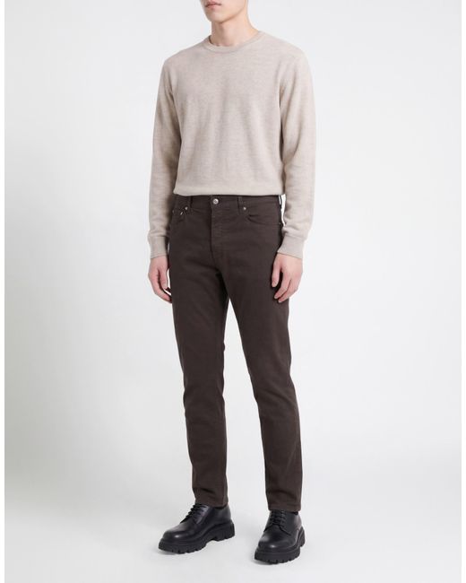 Department 5 Gray Pants Cotton, Elastane for men