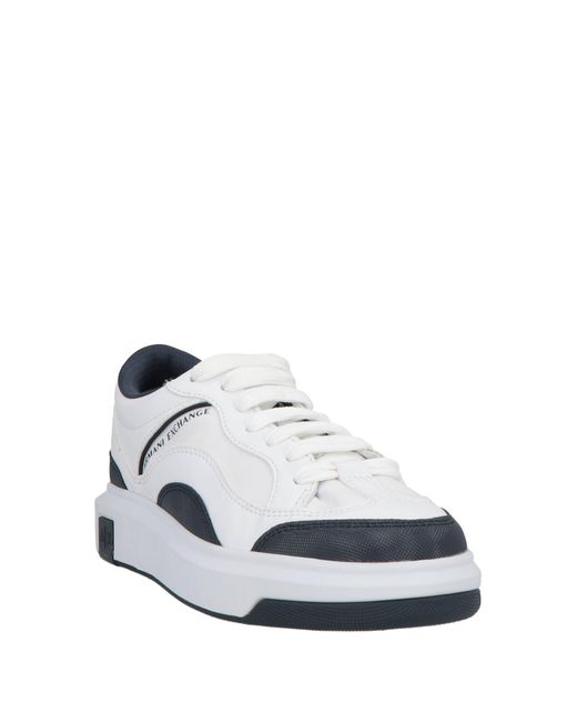 ARMANI EXCHANGE White Sneakers Polyurethane, Polyester for men