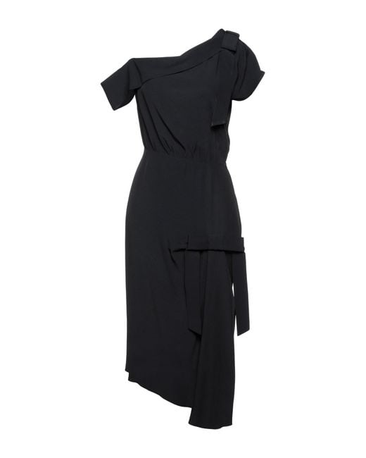Anna Molinari Midi Dress in Black | Lyst UK