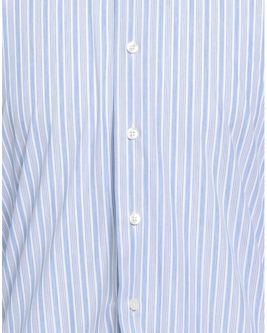 Caliban Blue Shirt Cotton for men