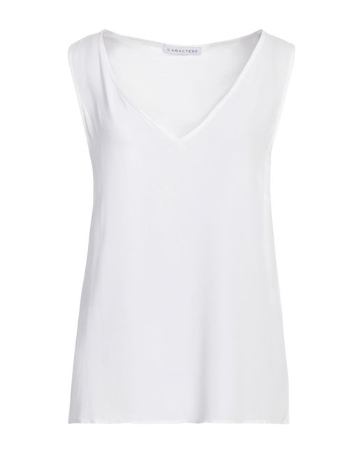 Top di Caractere in White