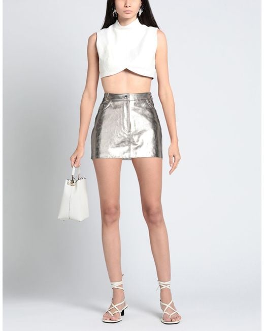 Maje Metallic Mini Skirt